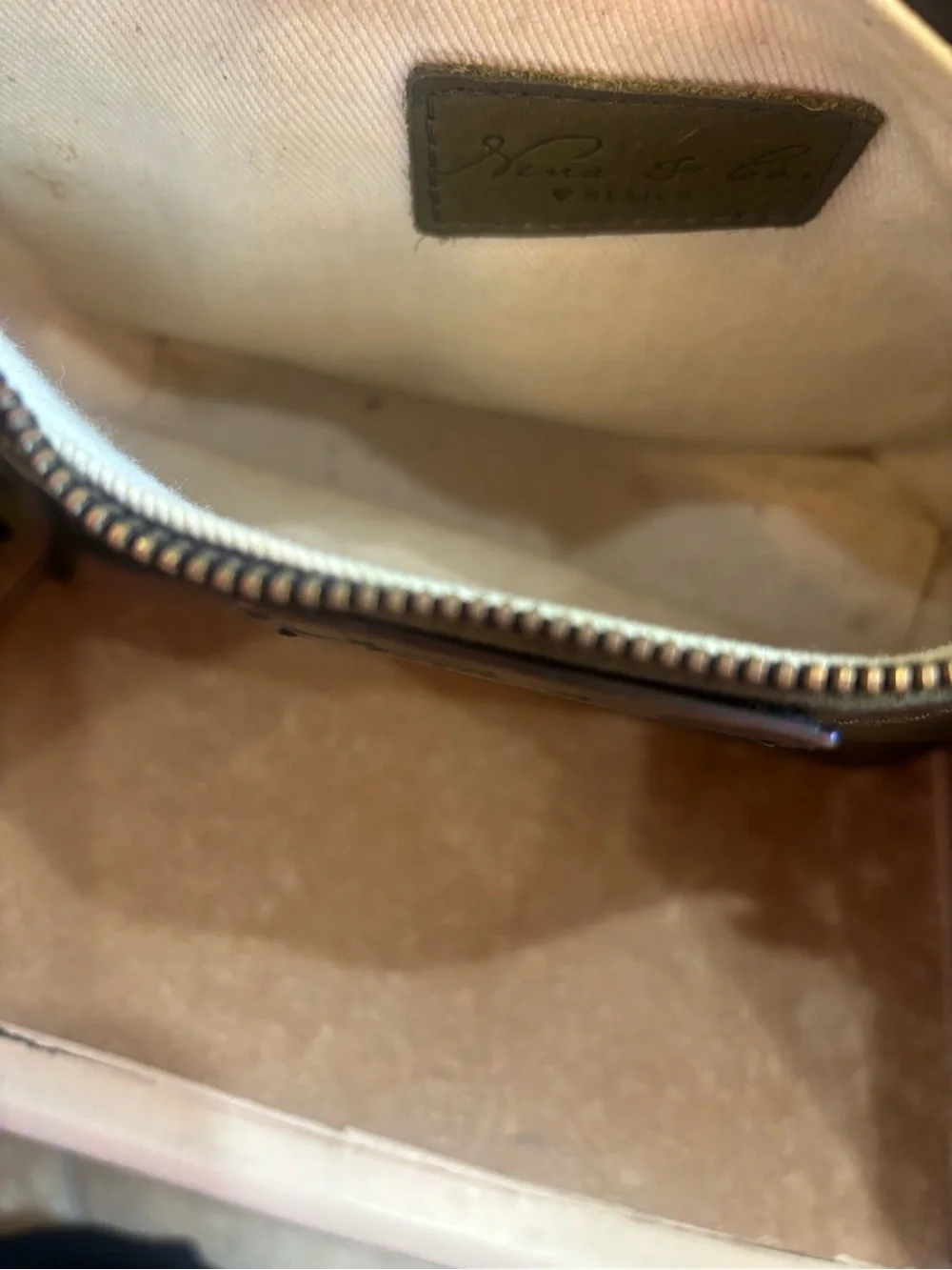 Olive Green Leather Crossbody Bag -